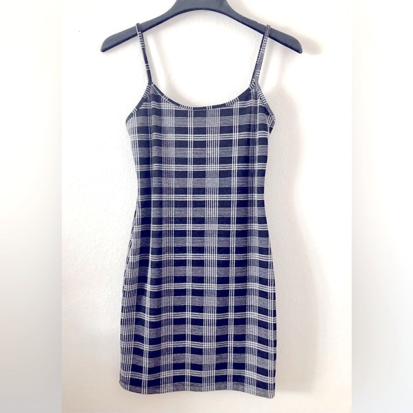 Plaid Spaghetti Strap Mini Dress - Picture 2 of 4